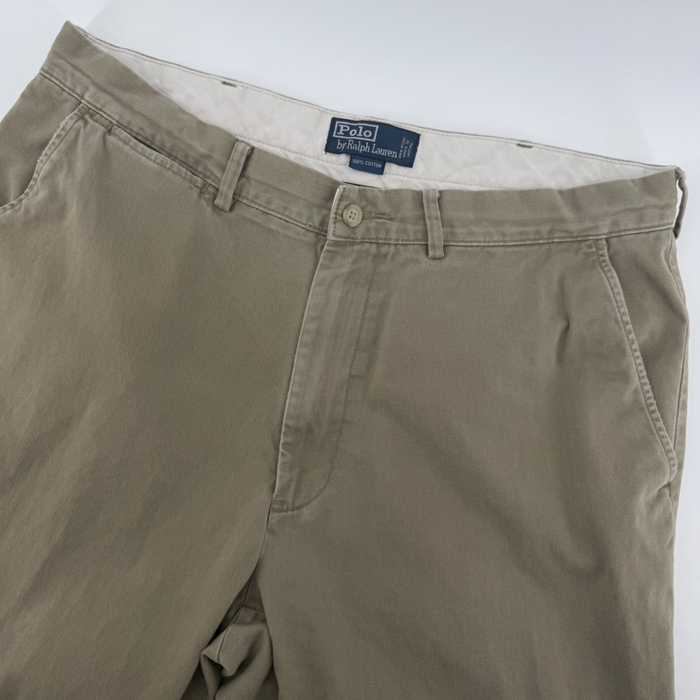 Polo Ralph Lauren Chino Pants Mens 35x30 Brown Classic Twill Trousers Golf Dress